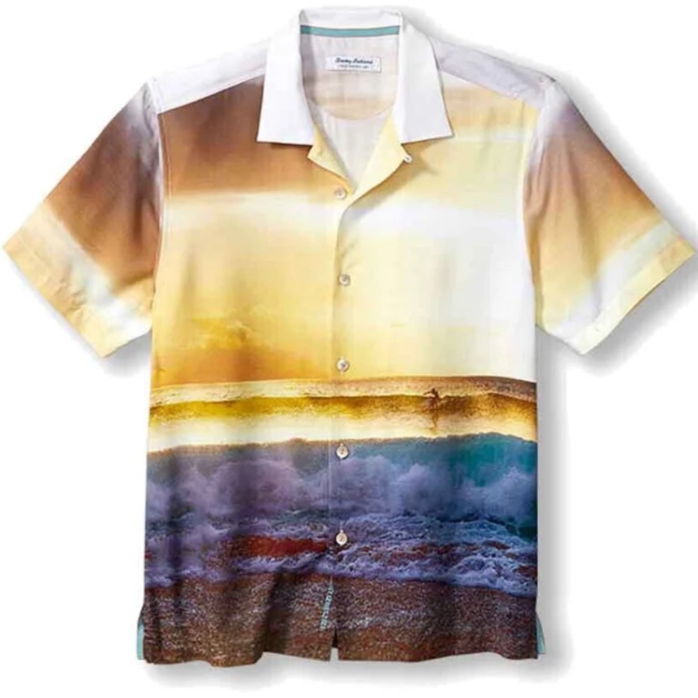 Tommy Bahama Men’s Veracruz Cay‎ Sunset Break Camp Shirt Button Down XL